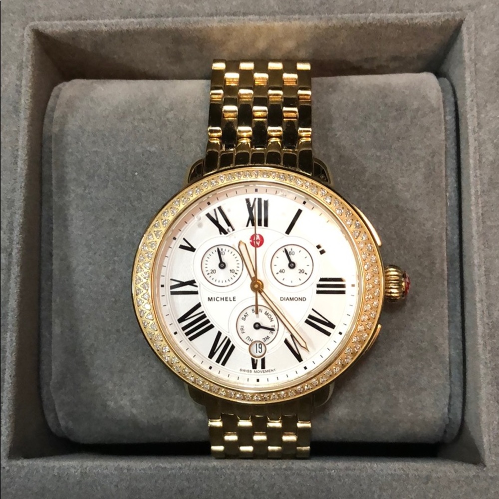 36mm gold Michelle watch